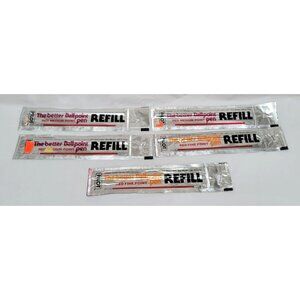 Lot of 5 Pilot Red Ballpoint Pen Refills Fine & Medium Point for Model BP-S